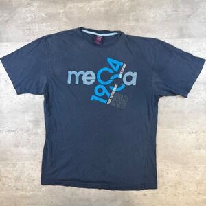 Mecca USA Vintage Graphic T-Shirt Navy Blue 1994 Since Day One Mens Large L